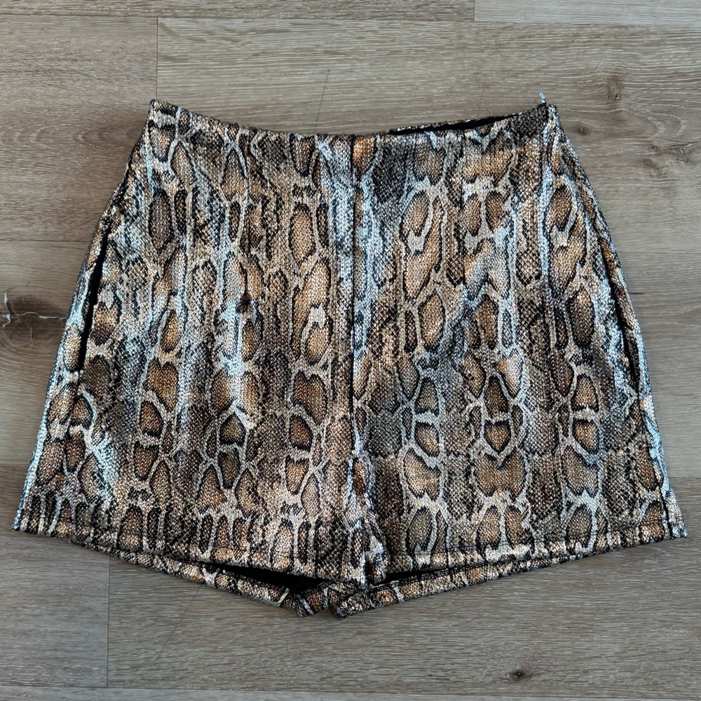 Snake Print Shorts